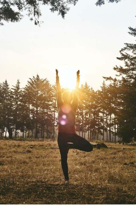 Hot yoga class
