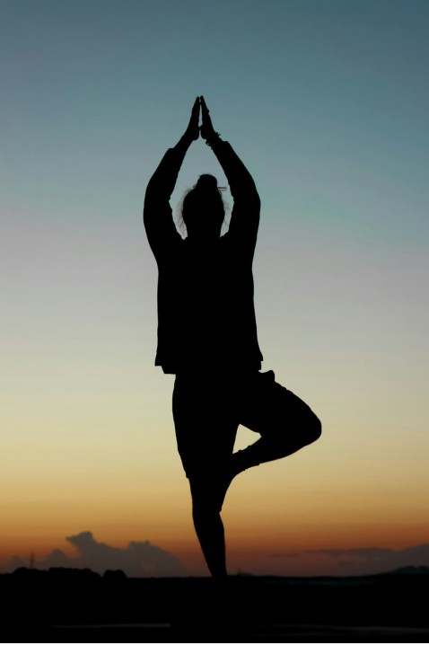 Teacher demonstrating pose