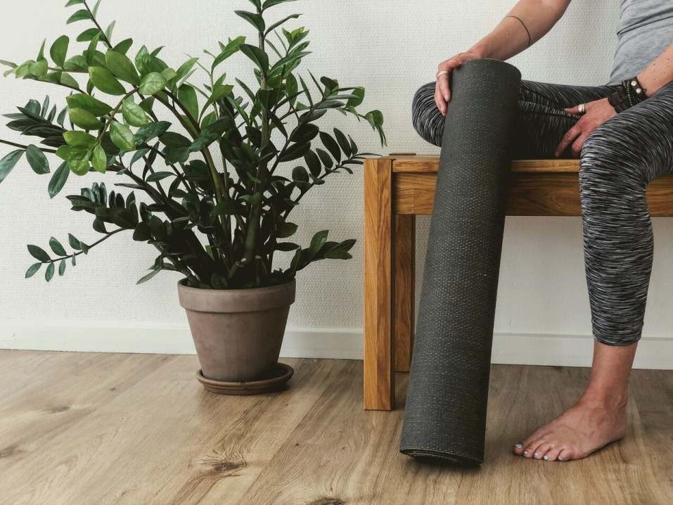 Hot yoga studio interior